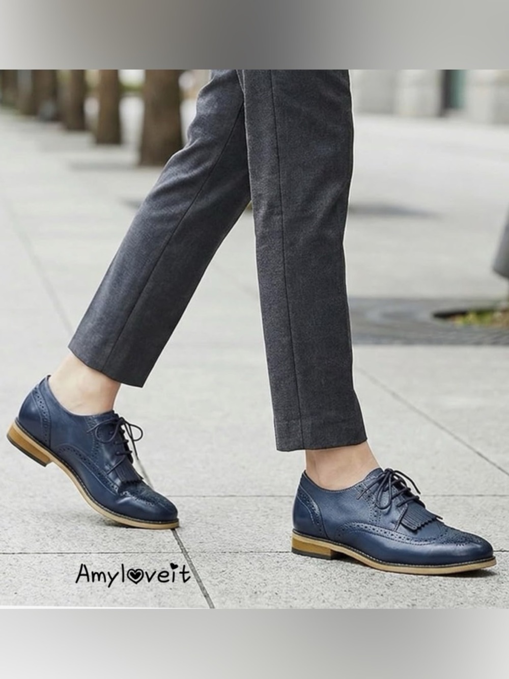 Mona Flying Handcrafted Wingtip Oxfords Leather Shoes